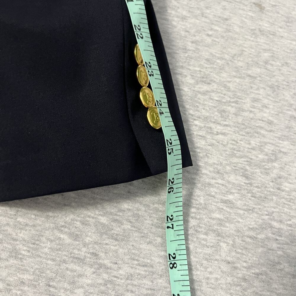 Lauren Ralph Lauren Blazer Mens 44R Navy Blue Wool Gold Crest Buttons Classic - Picture 13 of 13